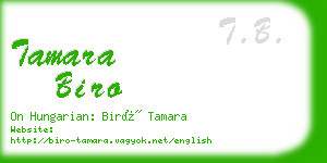 tamara biro business card